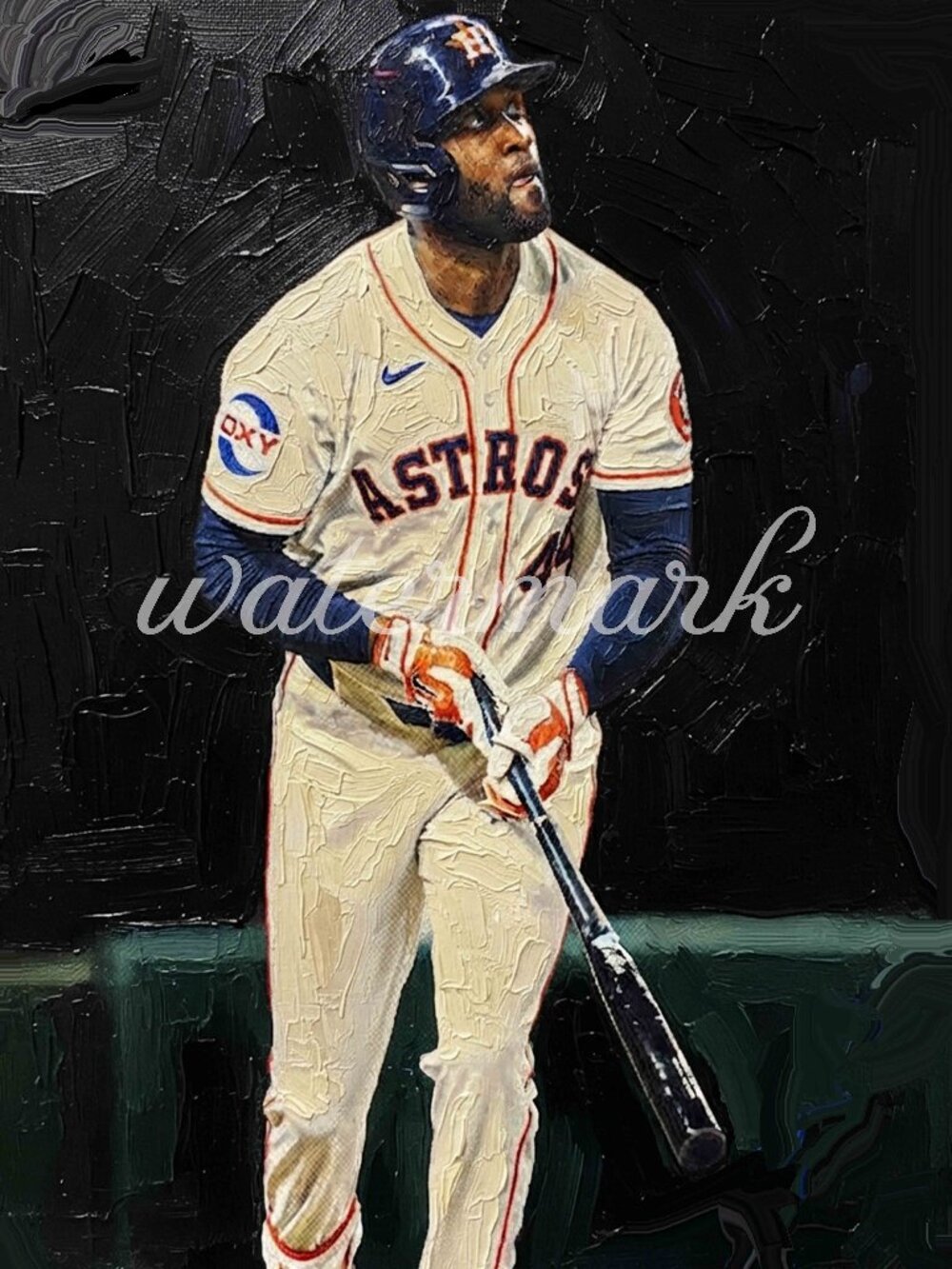 Yordan Alvarez Painting ART PRINT 8x10 Lithograph Baseball Art! signed by artist